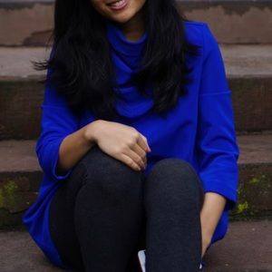 COS blue blouse